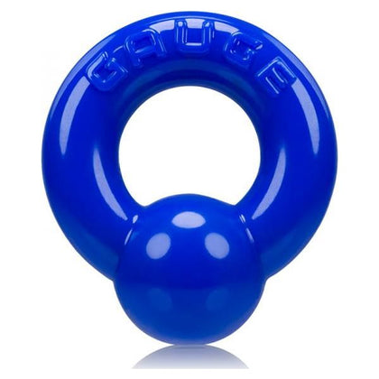 Oxballs Gauge Cockring Police Blue - SuperFLEXtpr Body Jewelry Enhancer for Men, Model GCR-325, Pleasure Enhancing Cock Ring for Intimate Play, Vibrant Police Blue Color