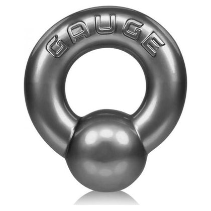 Oxballs Gauge Cockring Steel - SuperFLEXtpr Body Jewelry for Enhanced Pleasure (Model G-1001) - Male Genital Stimulation - Police Blue/Black/Steel