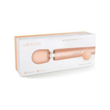 Le Wand Petite Rose Gold Rechargeable Massager - Powerful 10-Speed Vibrating Wand for Intimate Pleasure - Model LW-001 - Female - Full Body Stimulation - Light Pink