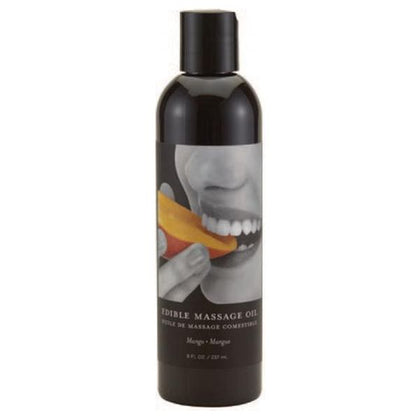 Earthly Body Edible Massage Oil Mango 8oz - Sensual Slip and Nourishing Softness for Intimate Massages - Adult Naughty Store