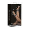 OUCH Plush Leather Ankle Cuffs - Model 13B - Unisex Bondage Restraints for Exquisite Pleasure - Black
