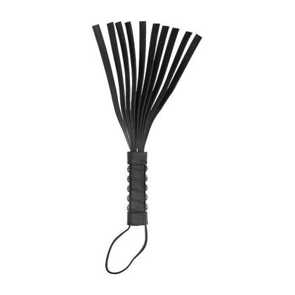 Skulls & Bones Skull Whip - Black: Premium Bonded Leather Flogger for Sensory Play and BDSM Fun - Adult Naughty Store