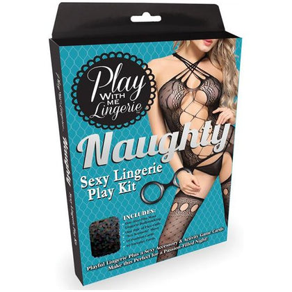 LGPLAYWITHME Playful Lingerie Play Kit - Sensual Bodystocking, Flex-Cuffs, and Erotic Cards for Couples - Unleash Passion and Excitement - VDAY2020-15 - Adult Naughty Store