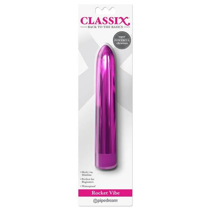 Classix Rocket Vibe 7 Inch Metallic Pink Vibrator for Women - Intense Pleasure for Clitoral Stimulation