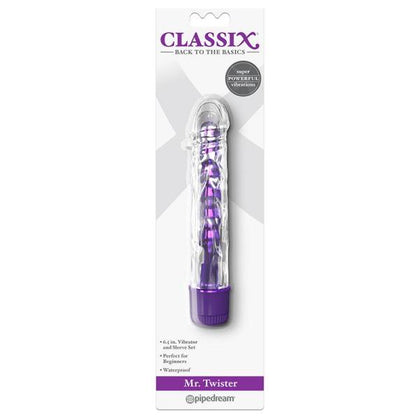 Classix Mr. Twister Metallic Vibe with TPE Sleeve - Purple: The Ultimate Pleasure Experience for All Genders - Adult Naughty Store