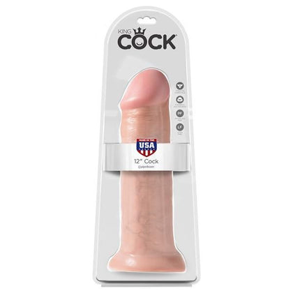 King Cock 12in Realistic Flesh Dildo - Model X9.5 - For Men and Women - Unleash Pleasure in Every Inch - Flesh