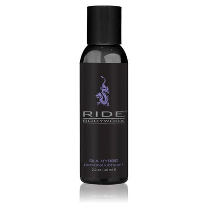 Ride Bodyworx Silk Hybrid 2 Oz Lubricant - Hypoallergenic Vegan-Friendly Water and Silicone Blend for Long-Lasting Pleasure - Non-Staining, Easy to Clean - Model RBSH-2 - Gender-Neutral - Enhances Pleasure in Intimate Areas - Clear