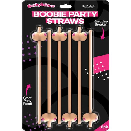 PartyX Boobie Straws - Fun Bachelorette and Party Sipping Straws (6 Pack) - Adult Naughty Store