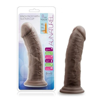 Au Naturel Sensa Feel SN8C 8 Inch Dildo with Suction Cup - Unisex - Deep Chocolate Pleasure