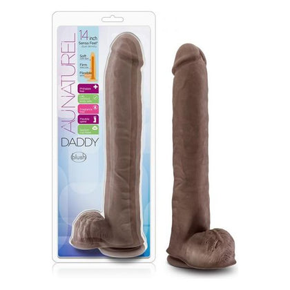 Au Naturel Sensa Feel Dual Density Technology Daddy 14in Dildo - Chocolate (Model DNDD-14C) - For Intense Pleasure and Sensual Satisfaction