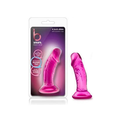 B Yours - Sweet N' Small 4in Dildo with Suction Cup - Pink