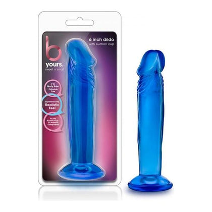 Blush Novelties B Yours Sweet N' Small 6 - Blue Realistic Dildo with Suction Cup - Model: BSS-6-BL - Unisex Pleasure Toy for Intimate Satisfaction
