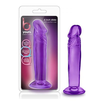 Blush Novelties B Yours Sweet N' Small 6 Purple Mini Suction Cup Dildo for Beginners - Anal and Oral Pleasure