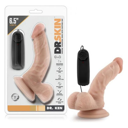 Dr. Skin - Dr. Ken 6.5in Vibrating Cock with Suction Cup - Vanilla - Ultimate Pleasure for All Genders - Adult Naughty Store