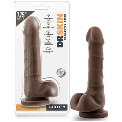 Dr. Skin Realistic Cock Basic 7 - Chocolate: The Ultimate Pleasure Companion for Intense Satisfaction - Adult Naughty Store