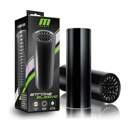 M For Men Stroke Sleeve - Model X5.5 - Male Stimulation Sleeve for Intense Pleasure - Black