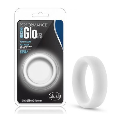 Performance Silicone Glo Pro Cock Ring - Model X1 - Male - Enhance Pleasure - White Glow
