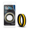 Performance Silicone Go Pro Cock Ring - Model X1 - Male - Enhances Pleasure - Black/Gold/Black - Adult Naughty Store