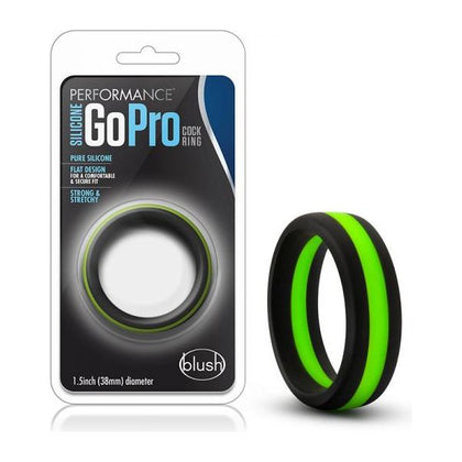 Performance Silicone Go Pro Cock Ring - Model X1 - Male - Enhances Pleasure - Black/Green/Black