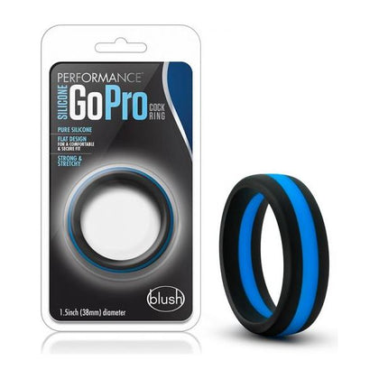 Blush Novelties Performance Silicone Go Pro Cock Ring - Model X1 - Unisex - Enhances Pleasure - Black/Indigo