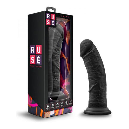Ruse Jammy Black Hyper-Realistic Silicone Dildo - Model 8J-BH2 - Unisex Pleasure Toy for G-Spot and Prostate Stimulation