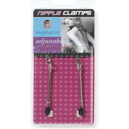 Spartacus Adjustable Tweezer Nipple Clamps - Intensify Nipple Stimulation with Precision Control - Model X2B - Unisex - Enhance Pleasure in the Nipple Area - Black - Adult Naughty Store