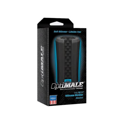 Optimale Truskyn Silicone Stroker Beaded Black - The Ultimate Pleasure Experience for Men