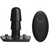 Doc Johnson Vac-U-Lock Vibrating Plug Accessory with Remote - Model X123: Powerful Wireless Pleasure for Him or Her - Intense Anal Stimulation - Midnight Black - Adult Naughty Store