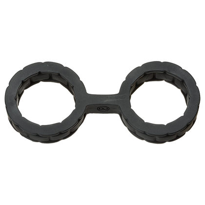 Silicone Bondage Cuffs - Premium Small Black Restraints for Beginners and Enthusiasts - Model XJ-200 - Unisex Wrist and Ankle Restraints for Sensual Play - Hypoallergenic and Phthalate-Free