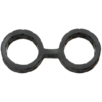 Introducing the LuxeBond Japanese Bondage Silicone Cuffs - Model JBC-5000L: Unleash Your Desires with the Ultimate Restraint Experience for All Genders, Designed for Sensational Pleasure in Black