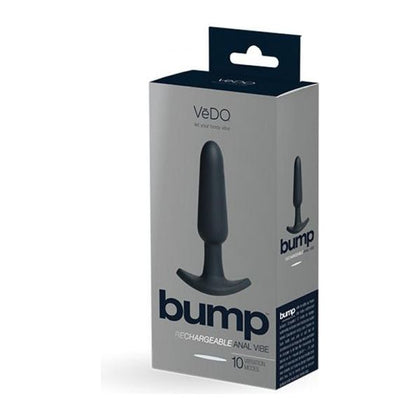 Vedo Bump Rechargeable Anal Vibe - Model VBR001 - Unisex - Powerful Vibrations - Just Black - Adult Naughty Store