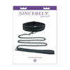 Sportsheets Midnight Lace Collar and Leash Black - Sensual BDSM Bondage Set for Submissive Play