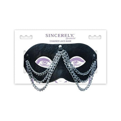 Sincerely Intimates Chained Lace Mask - Seductive Fantasy Play Accessory for Women - Model SLM-001 - Enhance Sensory Pleasure - One Size Fits All - Adult Naughty Store