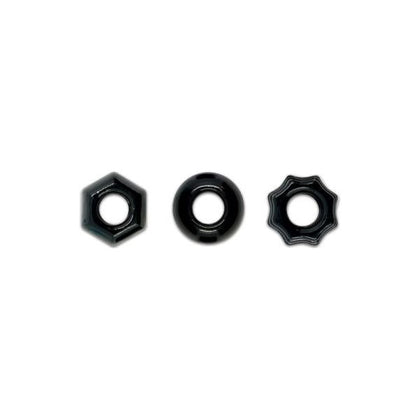 Renegade Chubbies 3 Pack Black Super Stretchable Cock Rings for Men - Enhance Erection Support and Pleasure