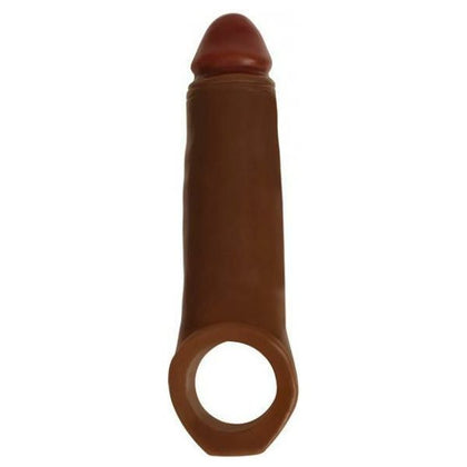 Introducing the Jock Enhancer 2 inches Extender With Ball Strap - The Ultimate Length and Girth Enhancer for Men - Model XE-200 - Designed for Maximum Pleasure - Brown Chocolate - Adult Naughty Store