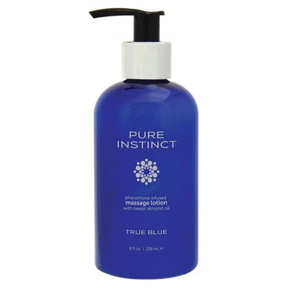 Pure Instinct Pheromone Massage Lotion - True Blue 8oz: Sensual Seduction Scent for Enhanced Intimacy