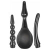 Nasstoys Ultra Douche 3 Interchangeable Attachments - Unisex Anal and Vaginal Pleasure - Model ND-001 - Black - Adult Naughty Store