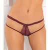 Rene Rofe Dive Deep Open Back Panty - Burgundy/Purple - Women's S/M (RR-DBP-001) - Adult Naughty Store