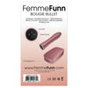 Femmefunn Bougie Bullet Vibrator - Rose Gold, Anodized Aluminum Body, 20 Vibration Modes, Memory Function, Boost Button, Waterproof, Whisper Quiet, Compact Charging Case - Adult Naughty Store