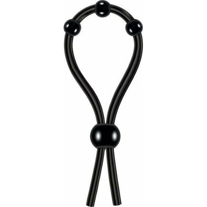 Luxurious Silicone Lasso Cock Ring - Model X2B - Enhance Erection, Pleasure, and Performance - Black