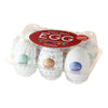 Tenga Hard Boiled Strokers 6 Pack - Super Stretchable Elastomer Masturbation Eggs for Men - Thunder, Crater, Misty, Cloudy, Shiny, and Surfer - Pleasure Variety Pack in Assorted Colors