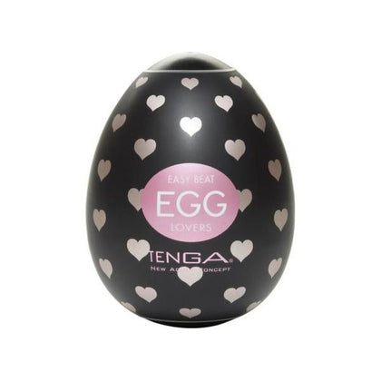 Introducing the Tenga Egg Lovers - Disposable Male Pleasure Toy - Model X1 - For Intense Stimulation - Pleasure for Him - Intense Ridges - Black