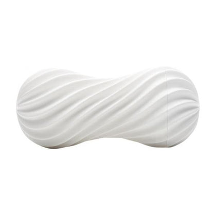 TENGA Flex Silky White Spiral-Ribbed Male Masturbator Sleeve for Dynamic Pleasure