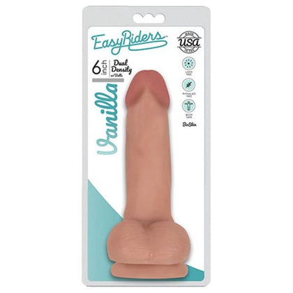 Curve Novelties Easy Rider Bioskin Dual Density Dong 6in With Balls - Realistic Vanilla Pleasure Toy for Him and Her