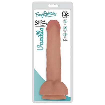 Curve Novelties Easy Rider BioSkin Dual Density Dong 8in With Balls - Vanilla - For Sensual Pleasure and Realistic Satisfaction