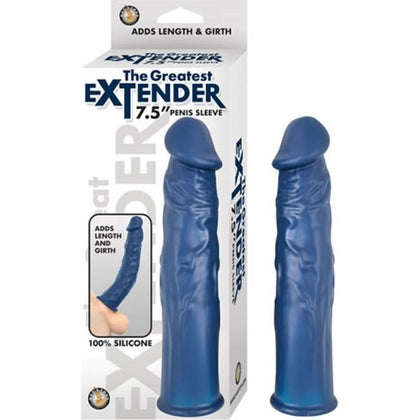 Introducing the SensaSilk™ 7.5in Silicone Penis Sleeve Blue - The Ultimate Pleasure Enhancer for Men