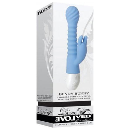 Evolved Bendy Bunny Dual Motors 8 Speeds&functions Ubs Rechargeable Cord Included Silicone Waterproof Vibrator - Model BB-8 - For Women - G-Spot and A-Spot Stimulation - Pearl White - Adult Naughty Store