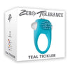 Introducing the SensaPleasure Teal Tickler Vibrating Cock Ring - Model ST-5000M: The Ultimate Pleasure Enhancer for Couples - Adult Naughty Store