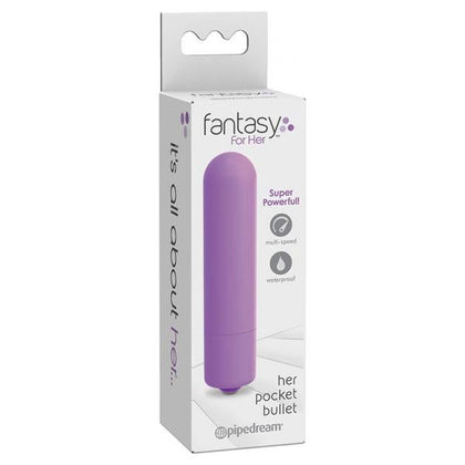 Fantasy For Her Herpocket Bullet - Powerful Waterproof Mini Vibrator for Women - Model H3B-001 - Clitoral and Nipple Stimulation - Deep Purple - Adult Naughty Store