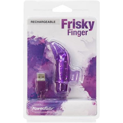 Introducing the Frisky Finger Rechargeable Purple Women's Stimulator - Model 997-xx